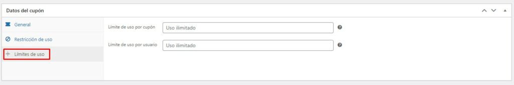 configurar_cupon_woocommerce_limites_uso